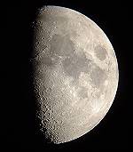 Moon with clear craters